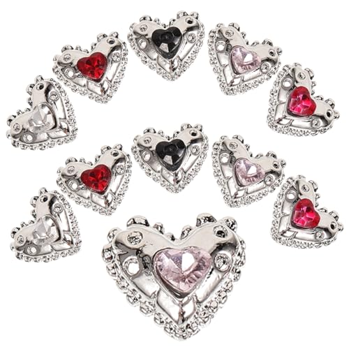 Gogogmee 25 Stück Teiliges Nagel charms Herzform mit Strasssteinen Kleine Bunte Nail Art Verzierungen für Maniküre DIY Nagelschmuck für Partys Hochzeit und Alltag Kawaii Manicure Charms Gogogmee 25 Stück Teiliges Nagel charms Herzform mit Strasssteinen Kleine Bunte Nail Art Verzierungen für Maniküre DIY Nagelschmuck für Partys Hochzeit und Alltag Kawaii Manicure Charms von Gogogmee