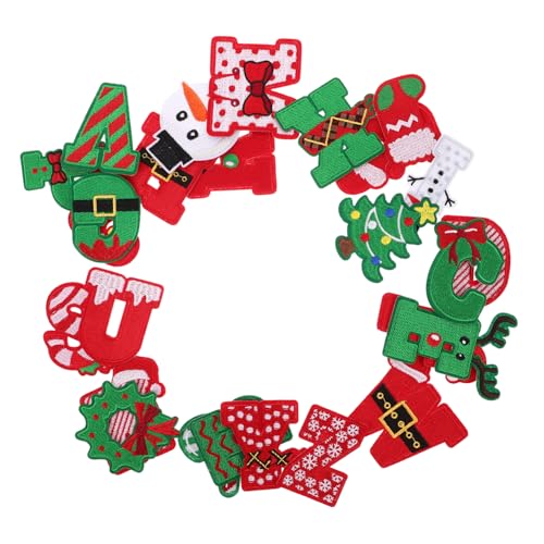 Gogogmee 26 Stück Teiliges Besticktes Bügelbild Weihnachtsbuchstaben Bunte Aufnäher zum Aufbügeln für Diy Kleidung Jacken Jeans Mäntel Reparatur und Festliche Dekoration Geeignet für Gogogmee 26 Stück Teiliges Besticktes Bügelbild Weihnachtsbuchstaben Bunte Aufnäher zum Aufbügeln für Diy Kleidung Jacken Jeans Mäntel Reparatur und Festliche Dekoration Geeignet für von Gogogmee