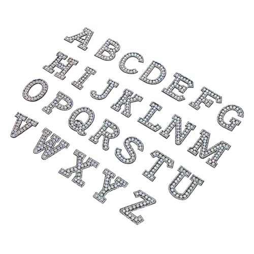 Gogogmee 26 Stück Teiliges Strass Bügelbuchstaben Glitzernde Rhinestone Applikationen für DIY Kleidung Taschen Hüte Bügelflicken aus Stoff für Kreative Textilgestaltung und Individuelle Gogogmee 26 Stück Teiliges Strass Bügelbuchstaben Glitzernde Rhinestone Applikationen für DIY Kleidung Taschen Hüte Bügelflicken aus Stoff für Kreative Textilgestaltung und Individuelle von Gogogmee