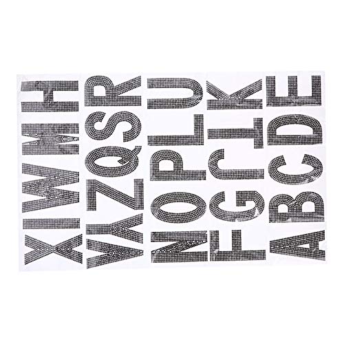 Gogogmee 26Stücke Selbstklebende Strass Alphabet Aufkleber für DIY Kunsthandwerk Glitzernde Buchstaben Dekoration für Kleidung Taschen und Mehr von Gogogmee