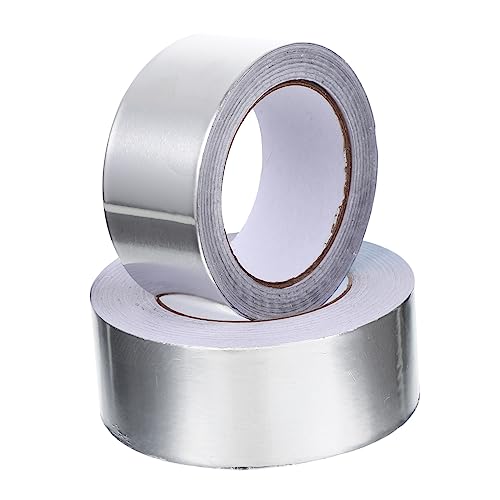 Gogogmee 2Rollen Aluminiumfolie Klebeband Hitzebeständig Selbstklebend für Küchenabdichtung Rohrschutz und ohne Rückstände von Gogogmee