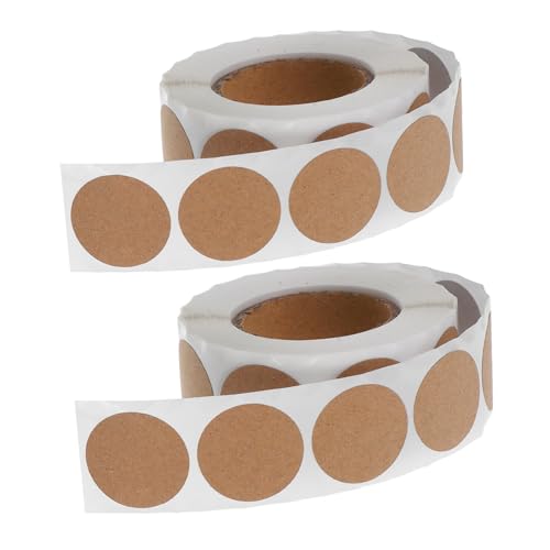 Gogogmee 2Rollen Geschenkaufkleber Kraftpapier Etiketten Selbstklebende Siegelaufkleber für DIY Backen Geschenkverpackung und Dekoration von Gogogmee