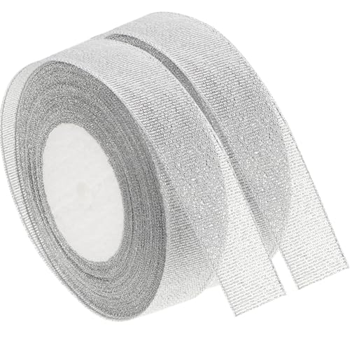 Gogogmee 2Rollen Geschenkband Hochwertiges Glattes Prämienband für DIY Dekoration und Geschenkverpackung Yards für Hochzeiten Geburtstagsfeiern von Gogogmee
