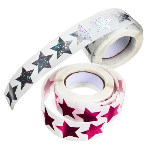 Gogogmee 2Rollen Sternaufkleber Glitzernde Belohnungssticker für Selbstklebend für Schule Bastelprojekte und Festtagsdekoration Glänzende Sterne für Kreative Gogogmee 2Rollen Sternaufkleber Glitzernde Belohnungssticker für Selbstklebend für Schule Bastelprojekte und Festtagsdekoration Glänzende Sterne für Kreative von Gogogmee