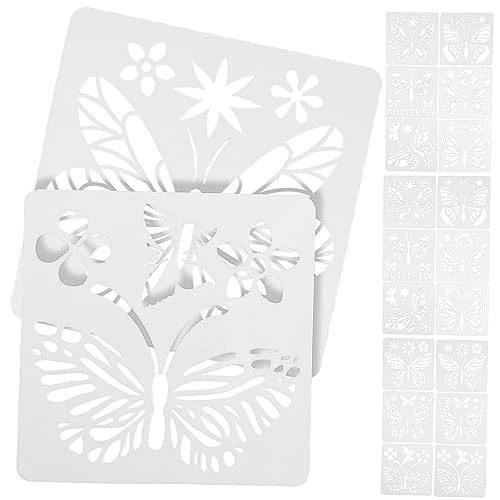 Gogogmee 2Sätze DIY Schmetterlings Malschablonen Wiederverwendbare Schablonen für Kreative Wandgestaltung Flexible und Langlebige Zeichenvorlagen für Graffiti und DIY von Gogogmee