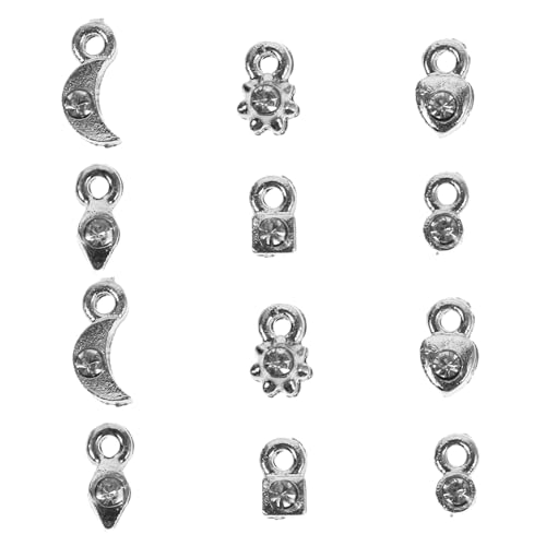 Gogogmee 2Sätze Nail Art Dekoration Charms für Maniküre Silberne DIY Nagelvorräte Vielseitig Einsetzbar für Nagelkunst Handy Notizbuch und Mehr von Gogogmee