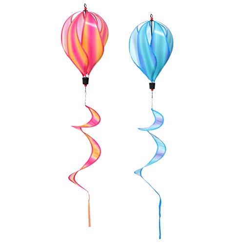 Gogogmee 2 Stück Regenbogen Heißluftballons Dekoration für Kindergeburtstag Party Hängende Ballons für Festliche Anlässe Leichte und Wetterfeste Verzierungen von Gogogmee