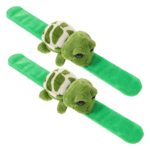 Gogogmee 2Stücke Plüsch Schildkröten Slap Armbänder Tiermotiv für Geburtstagsfeiern Partygeschenk und Langlebig Mottopartys und Feste von Gogogmee