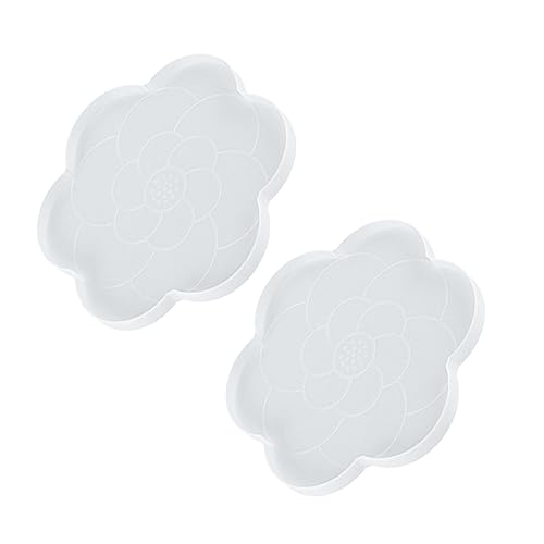 Gogogmee 2Stücke Silikonformen für Untersetzer und Platten DIY Epoxidharz Gießformen Praktische Silikonmatte für Handwerksprojekte für und Bastelarbeiten von Gogogmee