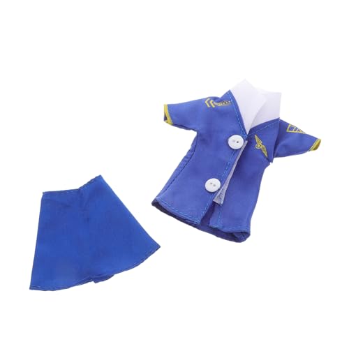 Gogogmee 2pcs Fashion Doll Kleidung Für 30 cm Mädchen Puppen Flugbegleiter Kostüm Und Uniformrock -Set Doll Dress -up Accessoires Für Kinder Kreative Spiele Requisiten von Gogogmee
