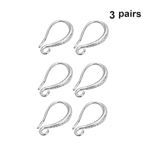 Gogogmee 3 Paar Ohrringhaken aus Weißgoldfarbenem Metall Langlebige DIY Ohrhaken zum Selbermachen Feine Verarbeitung Geeignet für Schmuckherstellung Büro Party und Alltag von Gogogmee