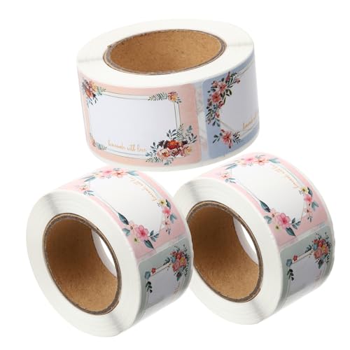 Gogogmee 3 Rollen Blumen Namensetiketten Aufkleber mit Großem Schreibfeld Selbstklebend Ablösbar Langlebig und Praktisch für Flaschen Gläser Küchen und Lagerbeschriftung Gogogmee 3 Rollen Blumen Namensetiketten Aufkleber mit Großem Schreibfeld Selbstklebend Ablösbar Langlebig und Praktisch für Flaschen Gläser Küchen und Lagerbeschriftung von Gogogmee