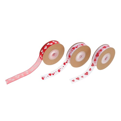 Gogogmee 3 Rollen Schleifenherstellungsbänder Zum Valentinstag, Geschenkverpackungsbänder, Party-herzmuster, Großpackungsband Für Heimwerkerarbeiten, Dekorative Schleifenherstellungsbänder Gogogmee 3 Rollen Schleifenherstellungsbänder Zum Valentinstag, Geschenkverpackungsbänder, Party-herzmuster, Großpackungsband Für Heimwerkerarbeiten, Dekorative Schleifenherstellungsbänder von Gogogmee