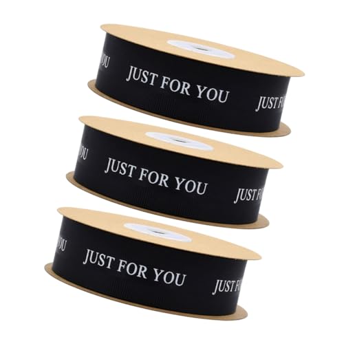 Gogogmee 3 Rollen Schwarzes Geschenkband For You Breites Dekoratives Satinband für Hochzeitsdekoration Blumenarrangements DIY Basteln Party Geschenkverpackung Gogogmee 3 Rollen Schwarzes Geschenkband For You Breites Dekoratives Satinband für Hochzeitsdekoration Blumenarrangements DIY Basteln Party Geschenkverpackung von Gogogmee
