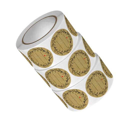 Gogogmee 3 Rollen Selbstklebende Kraftpapier Etiketten Je Aufkleber Runde Marmeladenetiketten für Einmachgläser Küchenetiketten für Vorratsdosen Elegante Aufkleber für Backwaren und Gogogmee 3 Rollen Selbstklebende Kraftpapier Etiketten Je Aufkleber Runde Marmeladenetiketten für Einmachgläser Küchenetiketten für Vorratsdosen Elegante Aufkleber für Backwaren und von Gogogmee