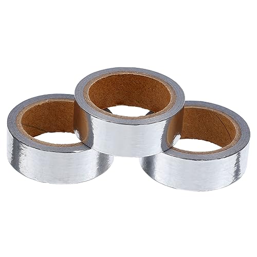 Gogogmee 3 Rollen Selbstklebendes Metallic Washi Tape für DIY Scrapbooking Dekoratives Klebeband Silber Vielseitig Einsetzbar für Bastelprojekte und Feiertagsdekorationen von Gogogmee
