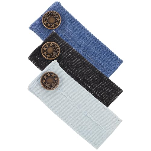 Gogogmee 3 STÜCKE Teiliges Taillenverlängerer für Jeans mit Knopf Verstellbare Bundexpander in Schwarz Hellblau Dunkelblau Geeignet für Damen und Herren Einfache Handhabung für Schwangere Gogogmee 3 STÜCKE Teiliges Taillenverlängerer für Jeans mit Knopf Verstellbare Bundexpander in Schwarz Hellblau Dunkelblau Geeignet für Damen und Herren Einfache Handhabung für Schwangere von Gogogmee