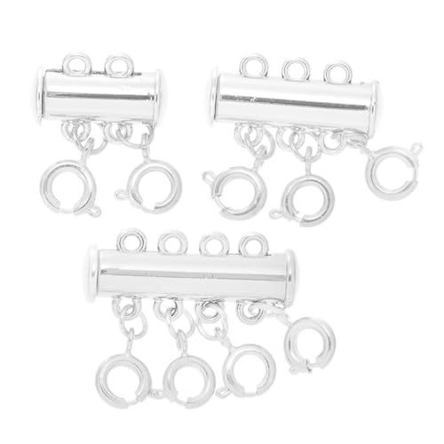 Gogogmee 3 Stück Magnetverschluss für Diy Schmuck Zubehör Silberne Verbindungen für Armbänder und Anhänger Einfaches Design für Kreative Projekte von Gogogmee