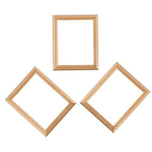Gogogmee 3 Stück Puppenhaus Mini Bilderrahmen Teilig aus Natürlichem Holz Realistische Foto Modell Dekoration für Mikro Landschaften und DIY Zubehör Gogogmee 3 Stück Puppenhaus Mini Bilderrahmen Teilig aus Natürlichem Holz Realistische Foto Modell Dekoration für Mikro Landschaften und DIY Zubehör von Gogogmee