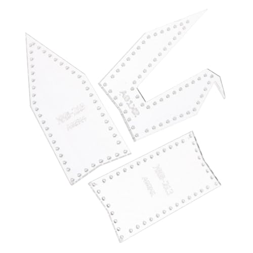 Gogogmee 3 Stück Teiliges Acryl schablonen Leder Schlüsselanhänger DIY Wiederverwendbare Muster Vorlagen Praktische Stencils für Handgemachte Schlüsselanhänger Vielseitig und Langlebig von Gogogmee