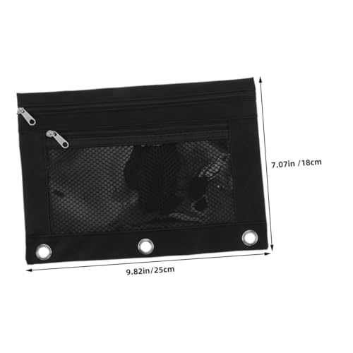 Gogogmee 3 Stück Teiliges Binder Federmäppchen aus Reißfestem Oxfordstoff mit Transparentem Sichtfenster Großer Kapazität für Büro und Schule Praktische Dokumenten Stifttasche in Schwarz Gogogmee 3 Stück Teiliges Binder Federmäppchen aus Reißfestem Oxfordstoff mit Transparentem Sichtfenster Großer Kapazität für Büro und Schule Praktische Dokumenten Stifttasche in Schwarz von Gogogmee