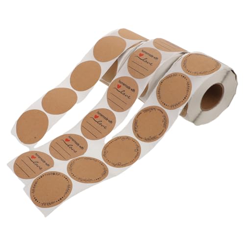 Gogogmee 3 Stück Teiliges Rund Selbstklebende Etikettenrollen mit Starker Haftkraft Vielseitige Blanko Aufkleber für Verpackung Versand Lagerkennzeichnung Handbeschriftbar Gogogmee 3 Stück Teiliges Rund Selbstklebende Etikettenrollen mit Starker Haftkraft Vielseitige Blanko Aufkleber für Verpackung Versand Lagerkennzeichnung Handbeschriftbar von Gogogmee