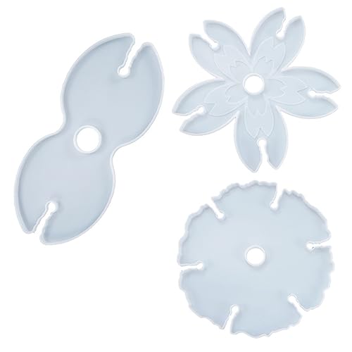 Gogogmee 3 Stück Teiliges Silikonformen für Kreative Untersetzer und Weinglasständer Flexible und Transparente Gießform für DIY Projekte und von Gogogmee