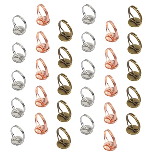 Gogogmee 30 Stück Metallring Basis für Diy Schmuck Verstellbar Inlay Ringe für Finger Schmuck Innendurchmesser Gogogmee 30 Stück Metallring Basis für Diy Schmuck Verstellbar Inlay Ringe für Finger Schmuck Innendurchmesser von Gogogmee