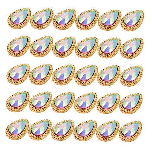 Gogogmee 30 Stück Nail Art Dekoration mit Strasssteinen und Kristallen DIY Nail Gems für Kreative Bastelprojekte Geeignet für Nägel Handys Taschen und Mehr von Gogogmee