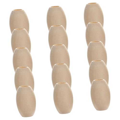 Gogogmee 30 Stück Ovale Holzperlen Naturfarben Langlebige DIY Schmuckperlen mit Großem für Makramee Armbänder Girlanden und Kreative Bastelprojekte Gogogmee 30 Stück Ovale Holzperlen Naturfarben Langlebige DIY Schmuckperlen mit Großem für Makramee Armbänder Girlanden und Kreative Bastelprojekte von Gogogmee