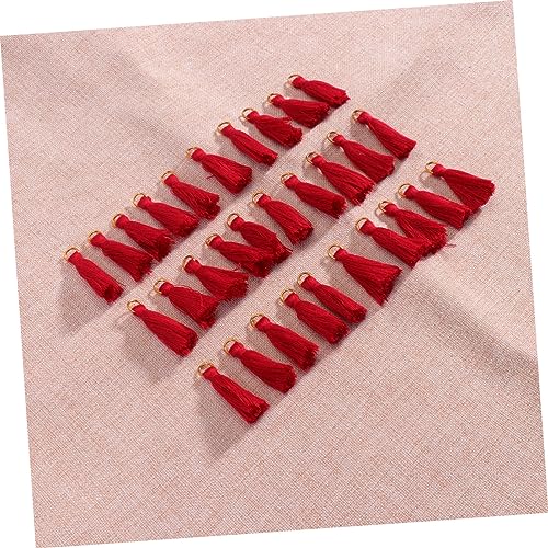 Gogogmee 30 Stück Teiliges Baumwollquasten Metallring Bunte Mini troddeln für DIY Schmuck Lesezeichen Schlüsselanhänger und Bekleidungsdekoration Chinesischer Stil Weinrot Gogogmee 30 Stück Teiliges Baumwollquasten Metallring Bunte Mini troddeln für DIY Schmuck Lesezeichen Schlüsselanhänger und Bekleidungsdekoration Chinesischer Stil Weinrot von Gogogmee