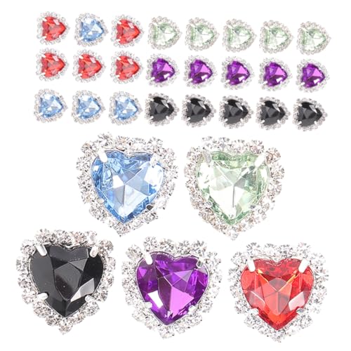 Gogogmee 30 Stück Teiliges Herzförmige Strassknöpfe zum Aufnähen Flache Glasrhinestones für DIY Schmuck Kleidung Hochzeit Haaraccessoires Vielseitige Verzierungen für Mode und Gogogmee 30 Stück Teiliges Herzförmige Strassknöpfe zum Aufnähen Flache Glasrhinestones für DIY Schmuck Kleidung Hochzeit Haaraccessoires Vielseitige Verzierungen für Mode und von Gogogmee