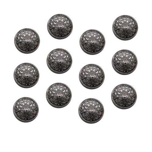 Gogogmee 30 Stück Teiliges Hohl-metallknöpfe Schwarz Langlebige Rostfreie Knöpfe für Damenblazer Mäntel Pullover Vielseitig zum Nähen und Dekorieren Geeignet von Gogogmee