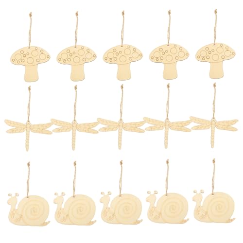 Gogogmee 30 Stück Teiliges Holzscheiben in Schnecken Pilz und Libellenform Naturbelassene Holzchips zum Basteln Bemalen und DIY Dekoration Glatte Oberfläche für Handwerk und Kreative Gogogmee 30 Stück Teiliges Holzscheiben in Schnecken Pilz und Libellenform Naturbelassene Holzchips zum Basteln Bemalen und DIY Dekoration Glatte Oberfläche für Handwerk und Kreative von Gogogmee