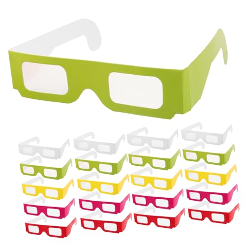 Gogogmee 30 Stück Teiliges Papierbrillen für Bunte Effekte Partybrillen für Geburtstage Kino Valentinstag und Klassenzimmer Belohnungen Vielseitiges Partyzubehör von Gogogmee
