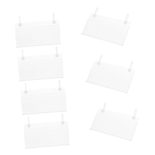 Gogogmee 30 Stück Teiliges Transparente Wiederverwendbare Etikettenhalter aus PVC mit Schnappverschluss für Drahtkörbe und Ablagen Stabile Befestigung für Einzelhandel Supermärkte von Gogogmee