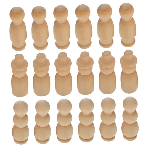 Gogogmee 30 Stück Teiliges Unvollendete Holzfiguren DIY zum Bemalen Kleine Holzpuppen für Bastelprojekte Natürliche Holzsteckfiguren für Dekorationen und Geschenke Gogogmee 30 Stück Teiliges Unvollendete Holzfiguren DIY zum Bemalen Kleine Holzpuppen für Bastelprojekte Natürliche Holzsteckfiguren für Dekorationen und Geschenke von Gogogmee