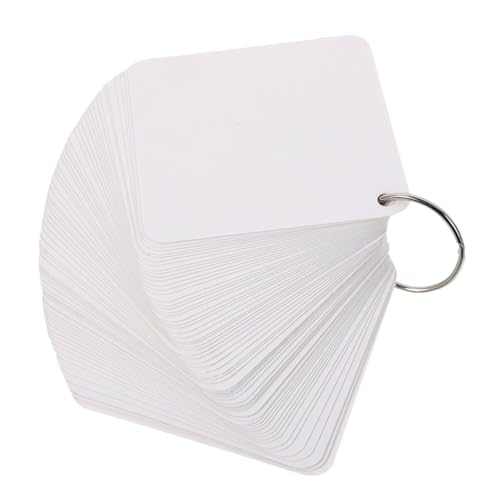 Gogogmee 300 Blatt Blanko Karteikarten mit Ringbindung Papierkarten für DIY Notizen Memo Basteln Vintage Papier Glatte Oberfläche Handlich und Tragbar zum Beschriften und Gestalten von Gogogmee