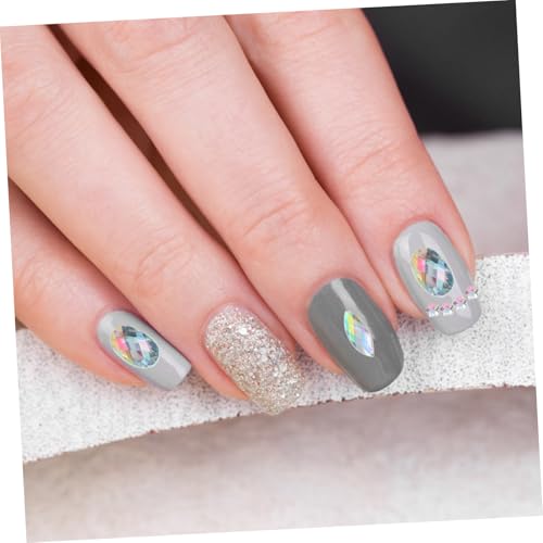 Gogogmee 300 Stück Acryl Flatback Strasssteine Nageldekorationen DIY Nail Art Schmucksteine für Smartphone Hüllen Basteln Glitzersteine Weiß Ab von Gogogmee