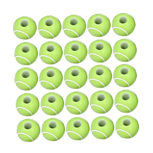Gogogmee 300 Stück Bunte Tennisball Perlen zum Auffädeln für DIY Schmuckherstellung Langlebige Abgerundete Spacer Perlen für Armband Halskette Ohrring Basteln Geeignet für von Gogogmee
