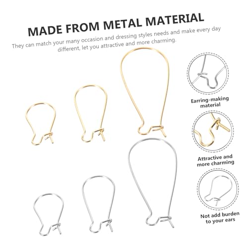 Gogogmee 300 Stück Ohrringhaken in Silber und Gold DIY Schmuckherstellung Zubehör Ohrhaken für Ohrringe Basteln und Earring Making Supplies Kit von Gogogmee