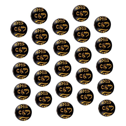 Gogogmee 300 Stück Schwarze Buddhistische Perlen Feng Shui Amulett Charms für Schmuckherstellung Armband DIY Glück Reichtum Dekor Tibetanische Sechs Wort Gebetsperlen Gogogmee 300 Stück Schwarze Buddhistische Perlen Feng Shui Amulett Charms für Schmuckherstellung Armband DIY Glück Reichtum Dekor Tibetanische Sechs Wort Gebetsperlen von Gogogmee
