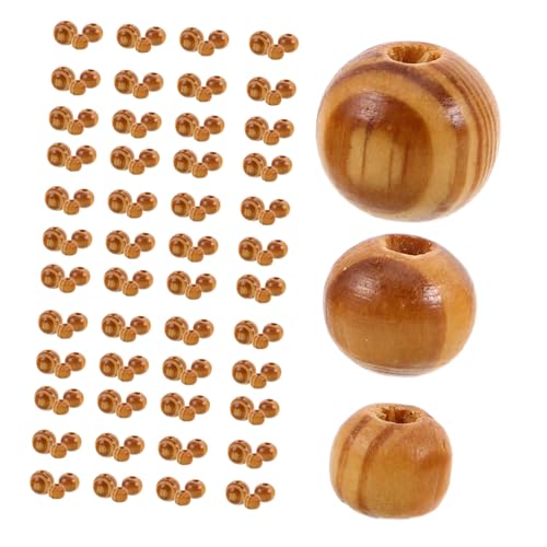 Gogogmee 300 Stück Unbehandelte Runde Naturholzperlen Strapazierfähige Kiefern Holzperlen mit Vorbohrung DIY Bastelperlen für Schmuckherstellung Armbänder Halsketten und Frühförderung von Gogogmee
