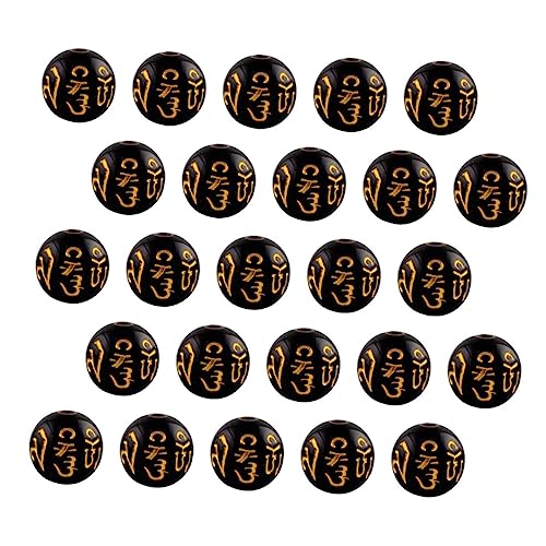 Gogogmee 300Stücke Buddha Perlen Amulett Schwarz Feng Shui Glücksarmband für DIY Schmuckherstellung Tibetische Gebetskette mit Om für Armband und Halskette Gogogmee 300Stücke Buddha Perlen Amulett Schwarz Feng Shui Glücksarmband für DIY Schmuckherstellung Tibetische Gebetskette mit Om für Armband und Halskette von Gogogmee
