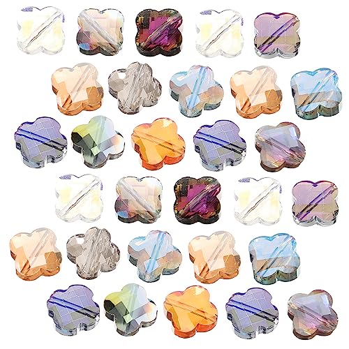 Gogogmee 30Stücke Bunte Glasperlen Farbige Kleeblatt DIY Perlen für Armbänder und Schmuckherstellung für Handwerksprojekte und Kreative Bastelideen Gogogmee 30Stücke Bunte Glasperlen Farbige Kleeblatt DIY Perlen für Armbänder und Schmuckherstellung für Handwerksprojekte und Kreative Bastelideen von Gogogmee