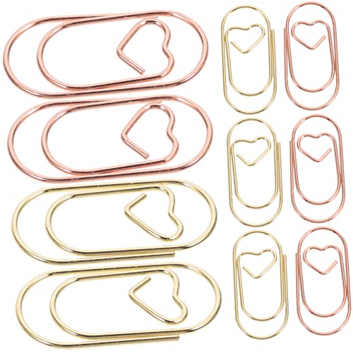 Gogogmee 30Stücke Herzförmige Büroklammern aus Roségold und Dekorative Papierclips für Schule Büro und Vielseitige Leseclips und Notizbuch Zubehör von Gogogmee