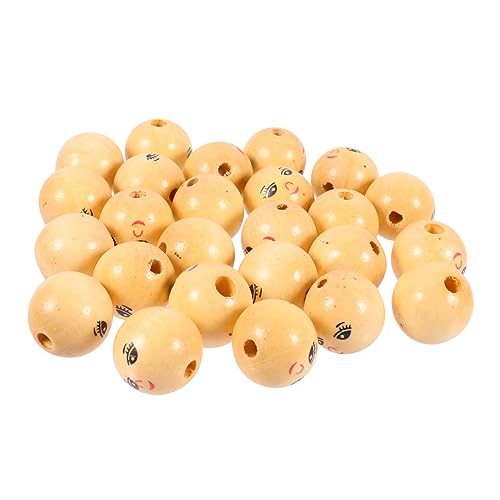Gogogmee 30Stücke Holzperlen mit Lächelndem Gesicht DIY Schmuckzubehör für Armbänder und Bastelprojekte Runde Spacer Perlen für Hochzeiten und Partys Gogogmee 30Stücke Holzperlen mit Lächelndem Gesicht DIY Schmuckzubehör für Armbänder und Bastelprojekte Runde Spacer Perlen für Hochzeiten und Partys von Gogogmee