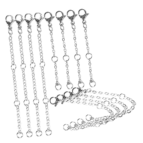 Gogogmee 30Stücke Kettenverlängerung Teiliges für Armbänder Stahlfarbe mit Hummerverschluss Robust und Langlebig für DIY Schmuckgestaltung von Gogogmee