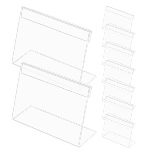 Gogogmee 36 Stück Acryl Preisetiketten Halter Förmig Transparentes Preisschild für Tischaufsteller Vielseitige Acryl Displays für Geschäfte Restaurants und Messen von Gogogmee