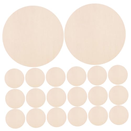 Gogogmee 36 Stück Teiliges Runde Holzscheiben Glatt zum Basteln und Malen Naturbelassene Holzstücke für DIY Dekoration Hochzeit Heimdekor und Kreative Handwerksprojekte von Gogogmee